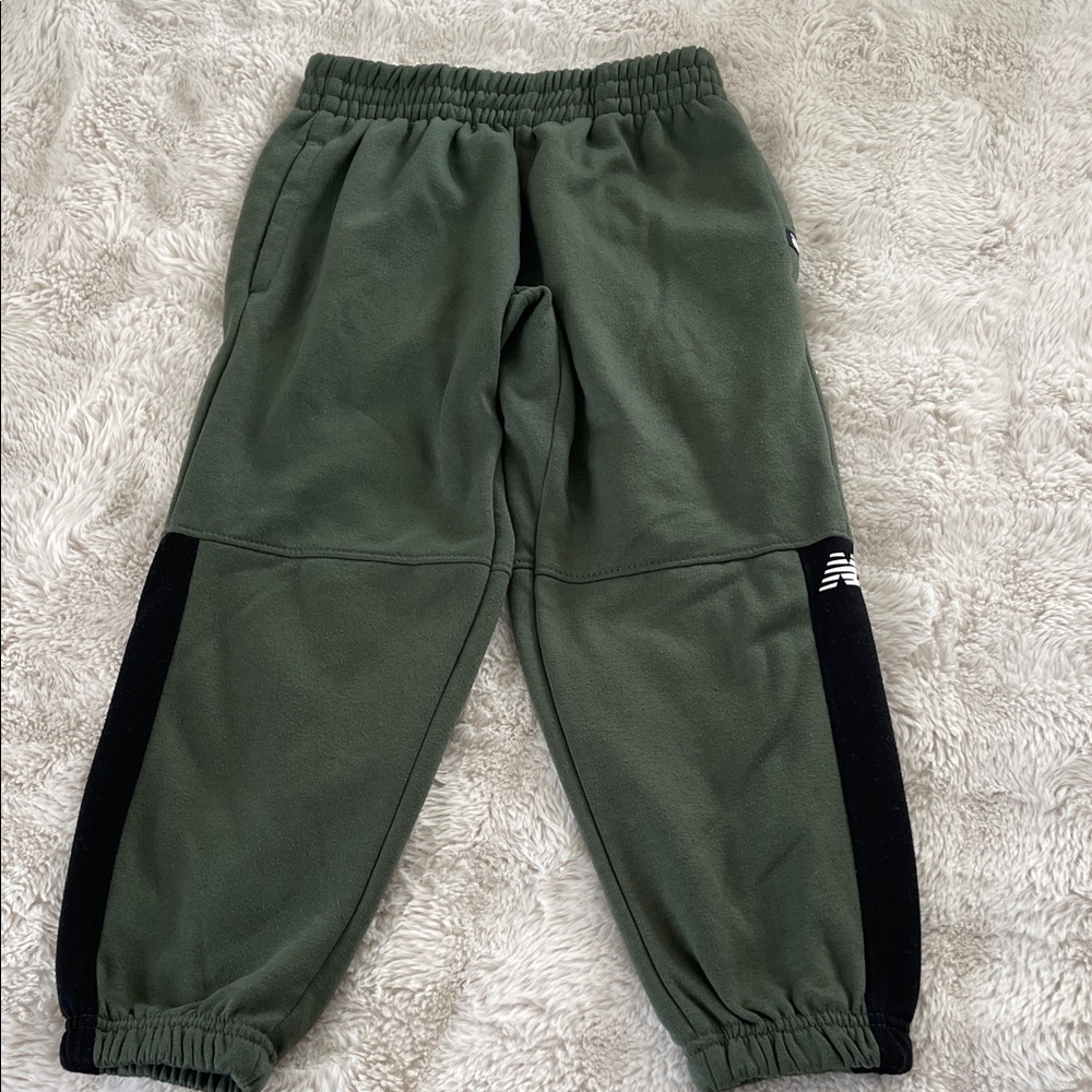 New Balance Kids' Olive and Black Joggers